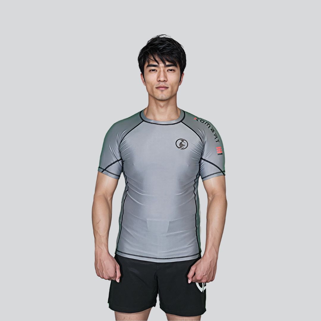 KOMBAT H/S PRO RASH GUARD GRAY
