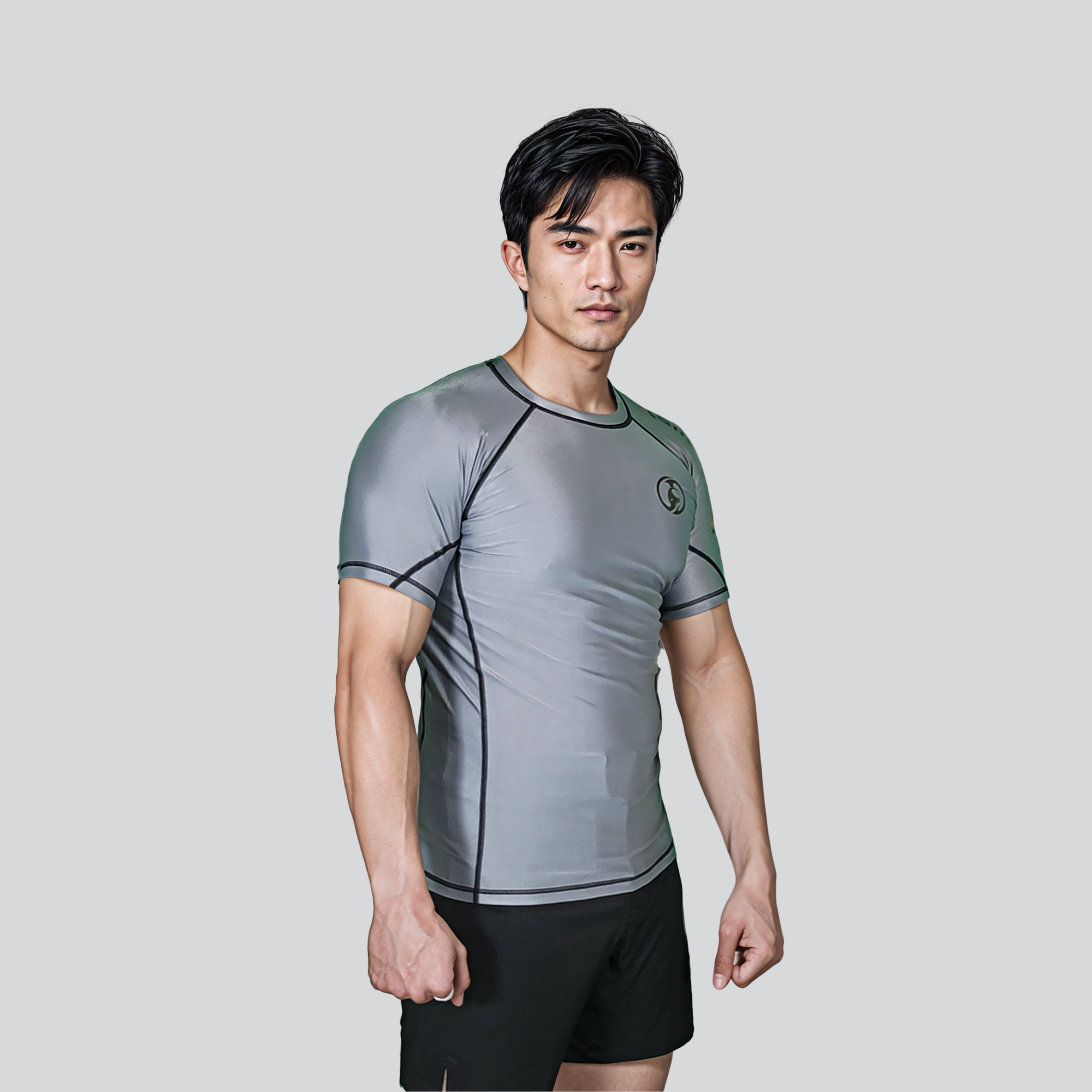 KOMBAT H/S PRO RASH GUARD GRAY