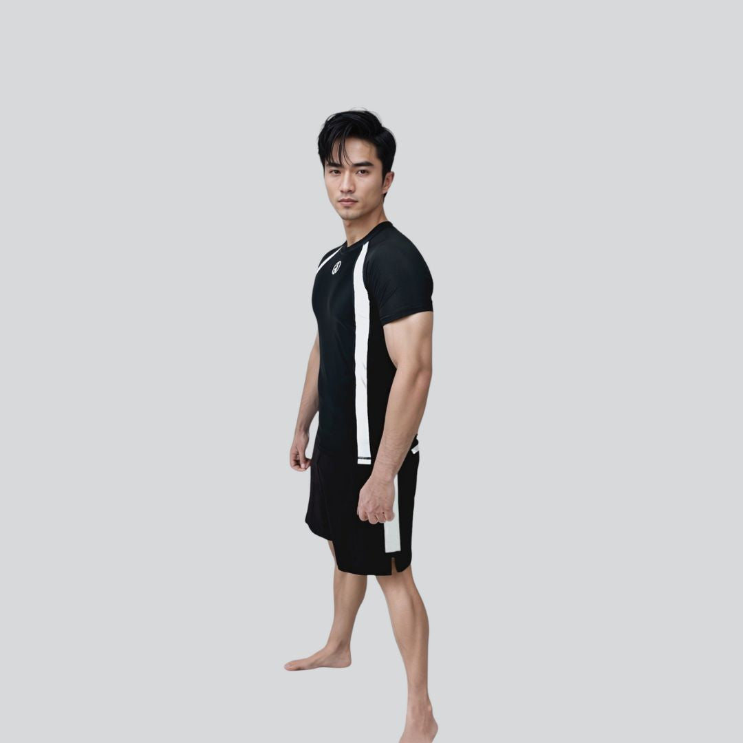 KOMBAT H/S RANKED RASH GUARD BLACK
