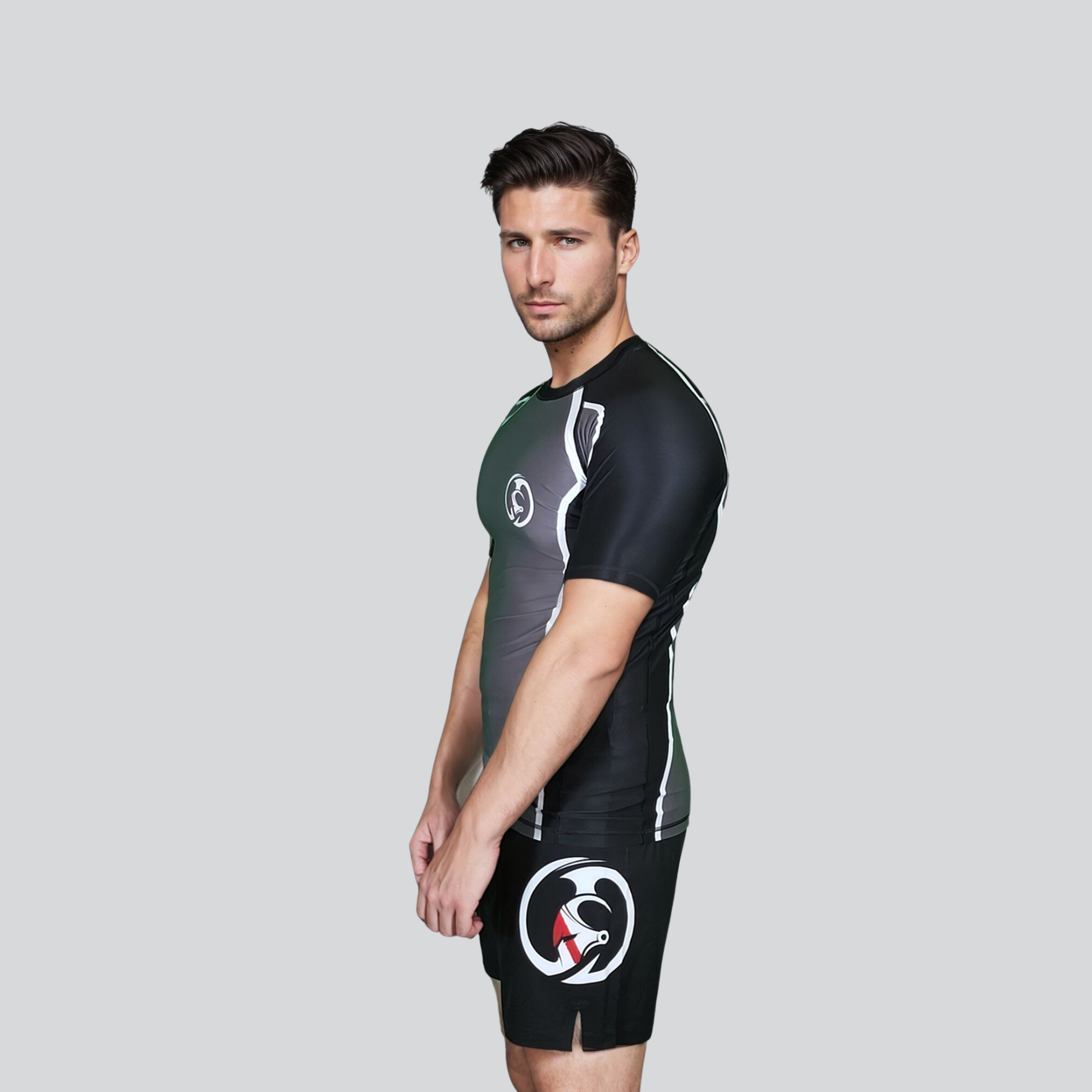 KOMBAT H/S RASH GUARD HOT GRAY