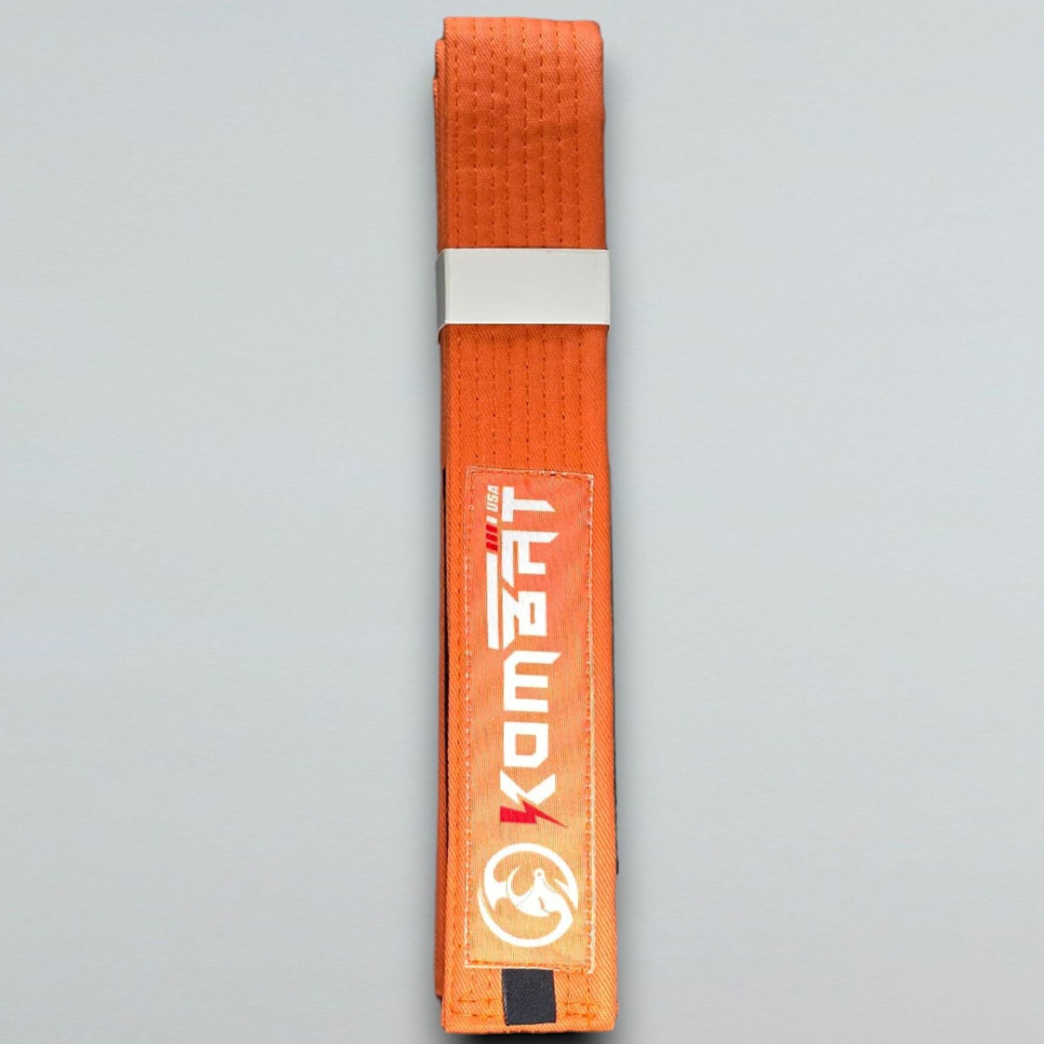 KOMBAT KIDS PREMIUM BJJ RANKED BELTS orange  & white stripe