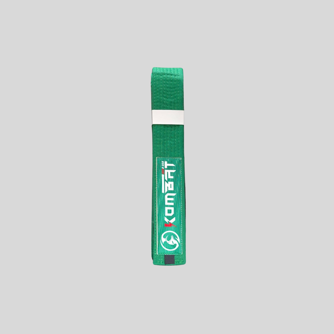 KOMBAT PREMIUM KIDS BJJ SOLID RANKED BELTS green  white