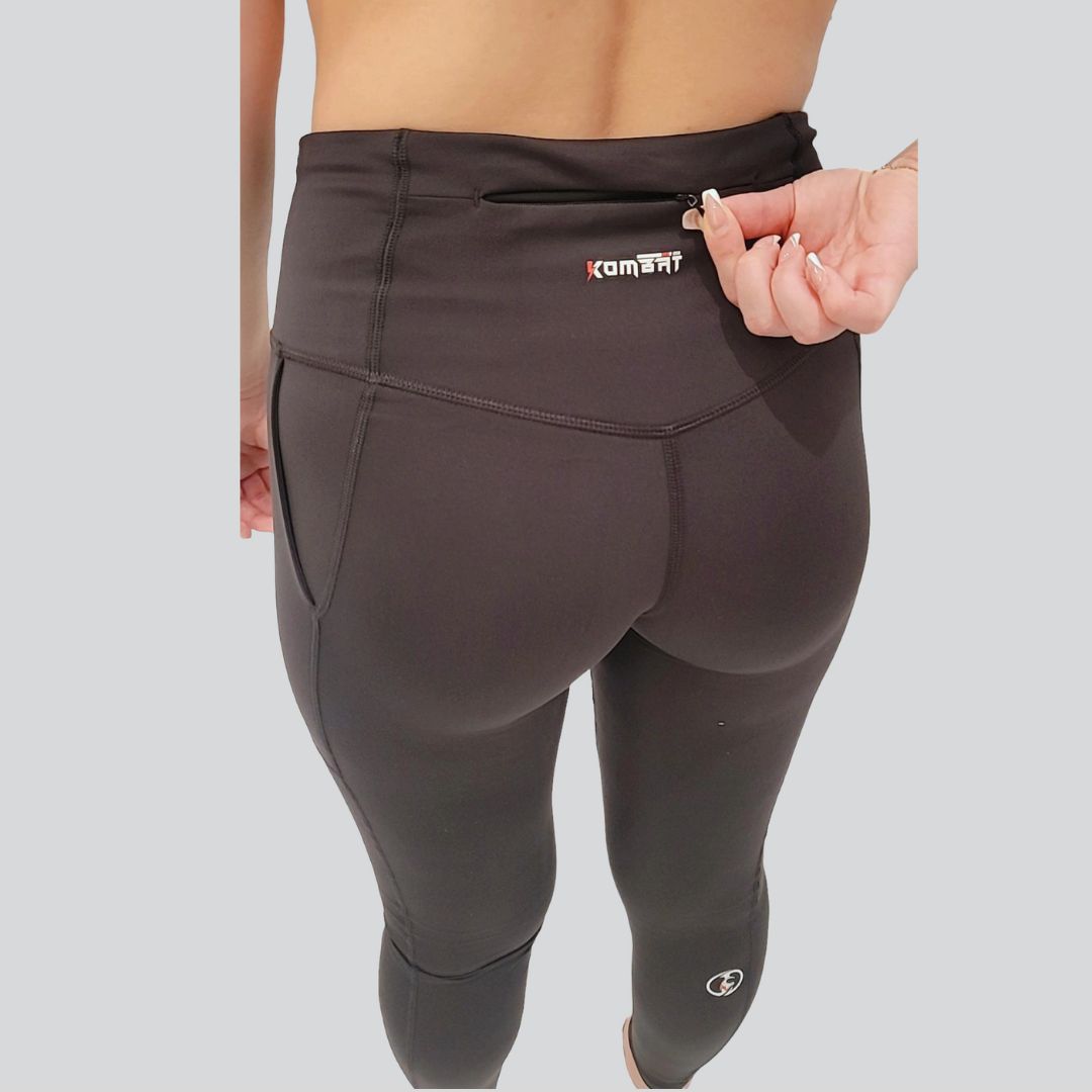 KOMBAT SMARTLOOK BLACK LEGGINGS FOR WOMEN
