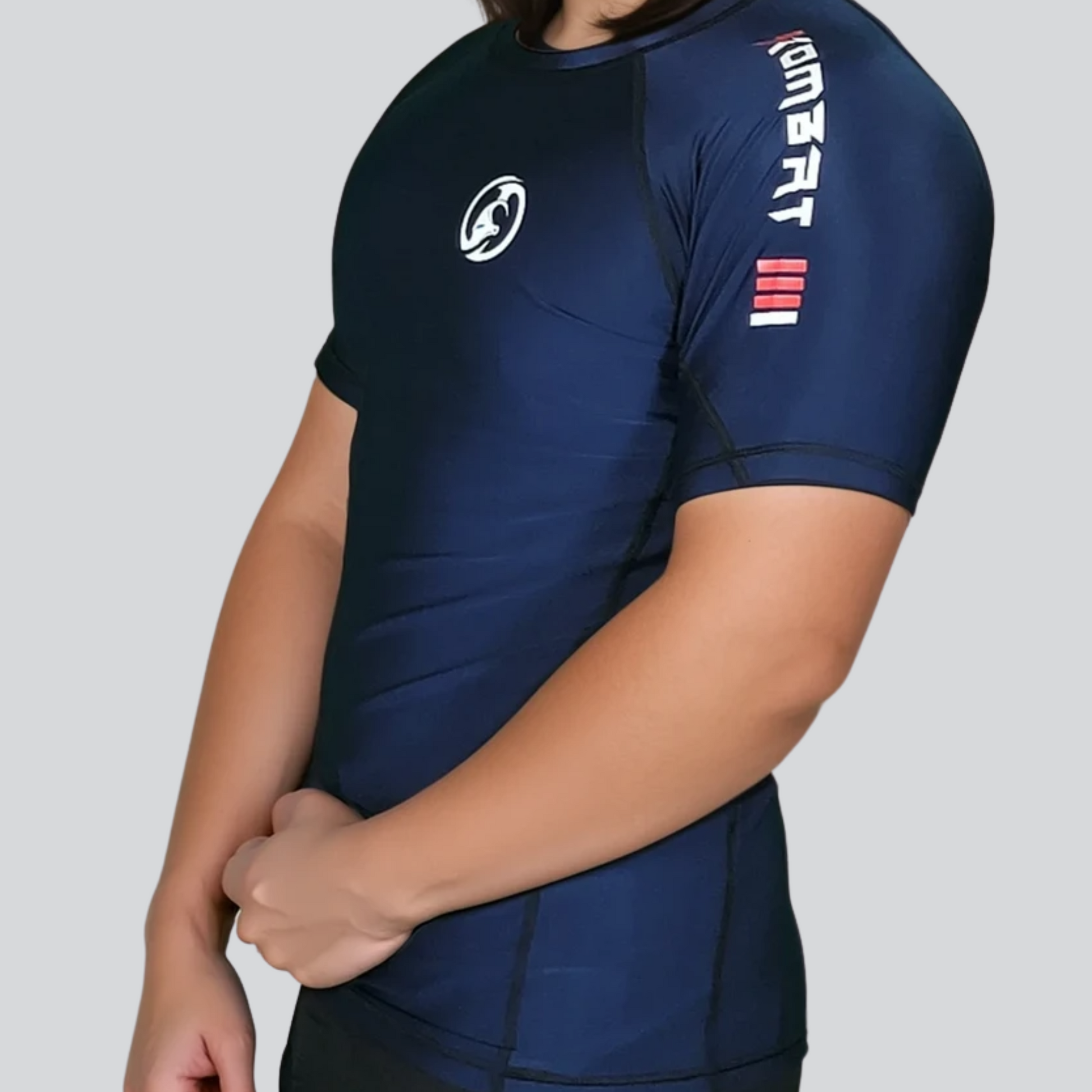 KOMBAT WOMAN H/S PRO RASH GUARD BLUE