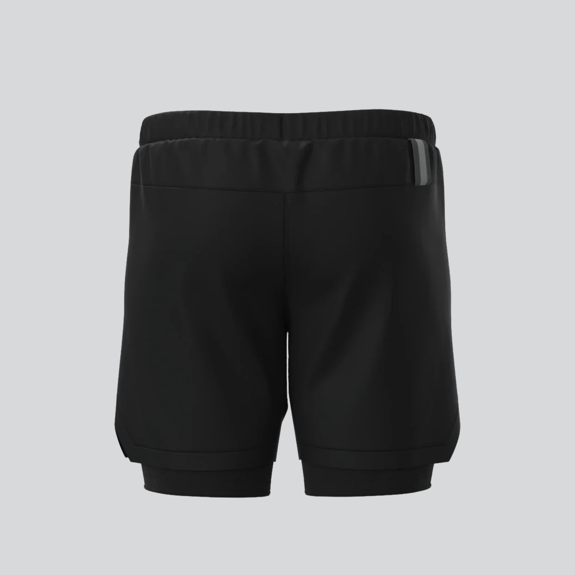 KOMBAT YOUTH 2 IN 1 BLACK RUNNING SHORTS