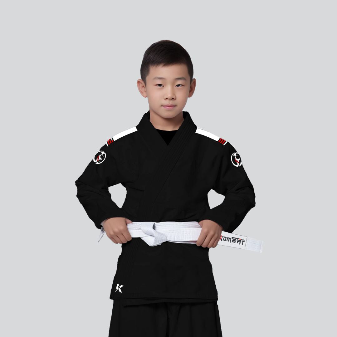 KOMBAT YOUTH LITTLE MASTERS BLACK GI 3P
