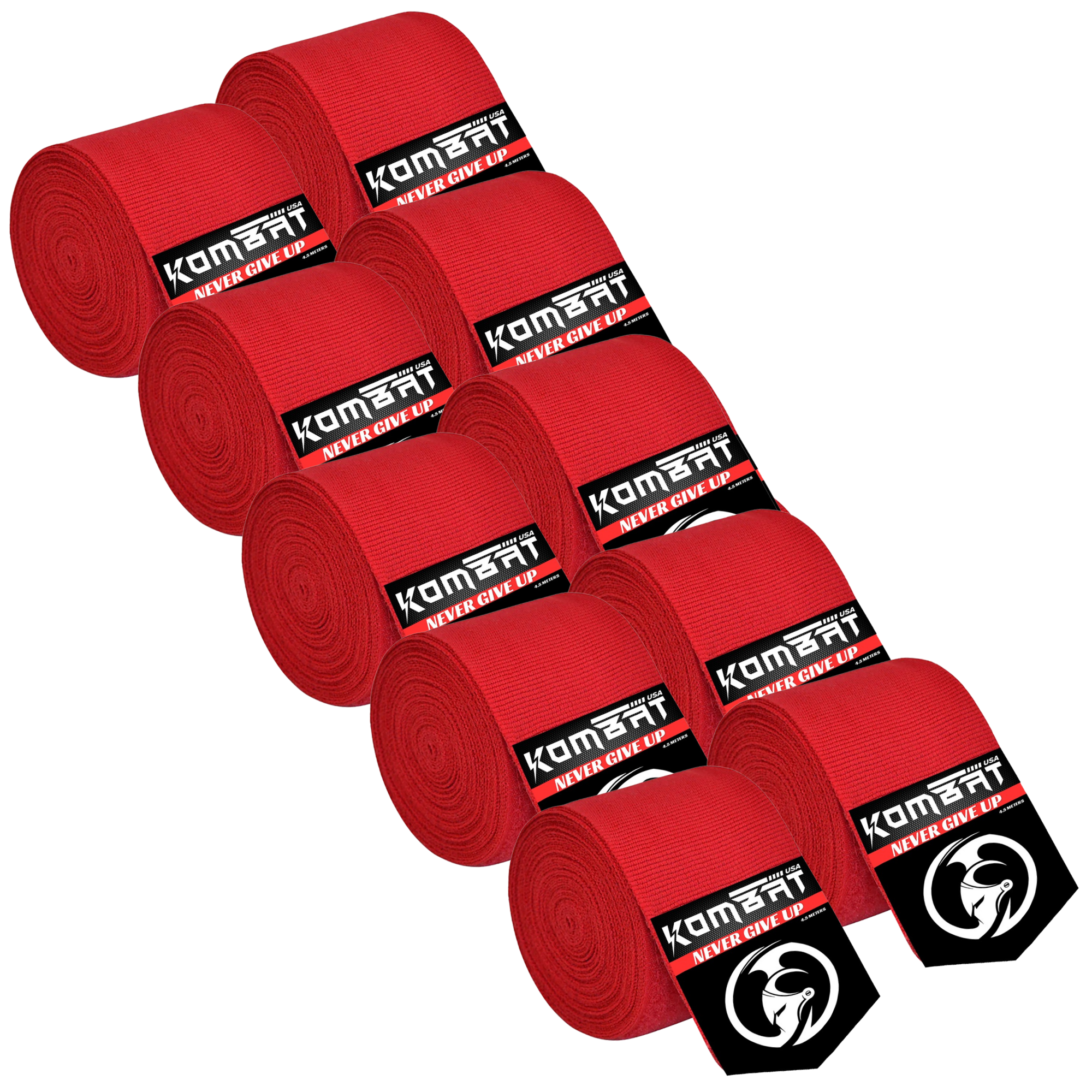 KOMBAT BLACK 5 PAIR BOXING WRAPS