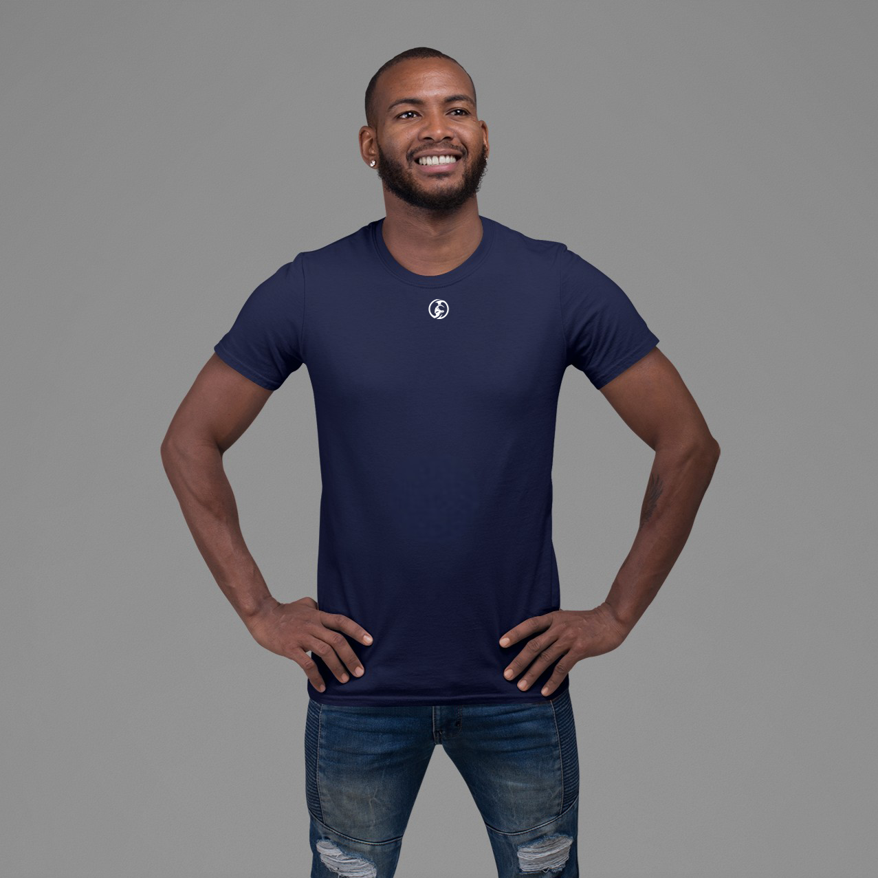 ROUND NECK T-SHIRT BLUE