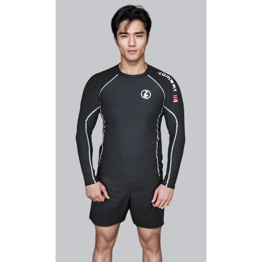 KOMBAT F/S PRO RASH GUARD BLACK