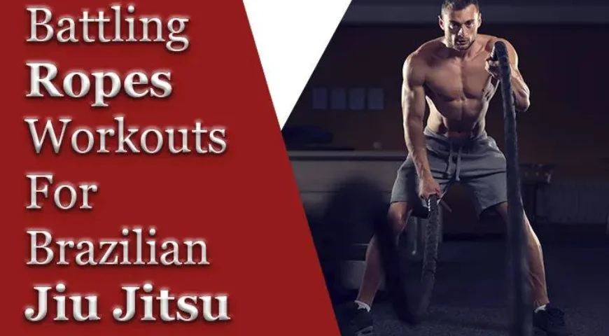 The purpose of battling ropes workouts for Brazilian Jiu Jitsu training is to build up the body's strength. Battle ropes help fighters to always keep balance on mat.